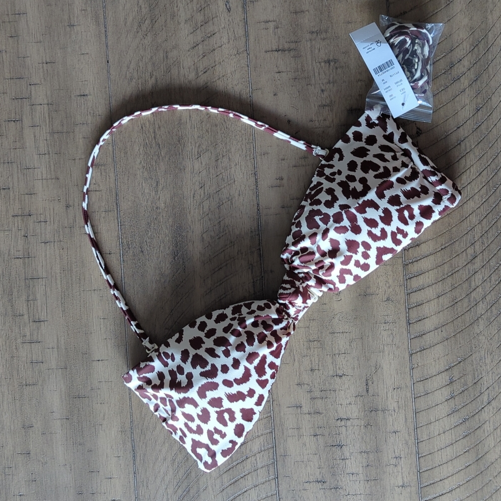 NWT J Crew Knot bandeau bikini top
